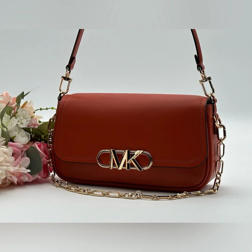 Michael Kors Medium Leather Shoulder Bag - Picture 5 of 12